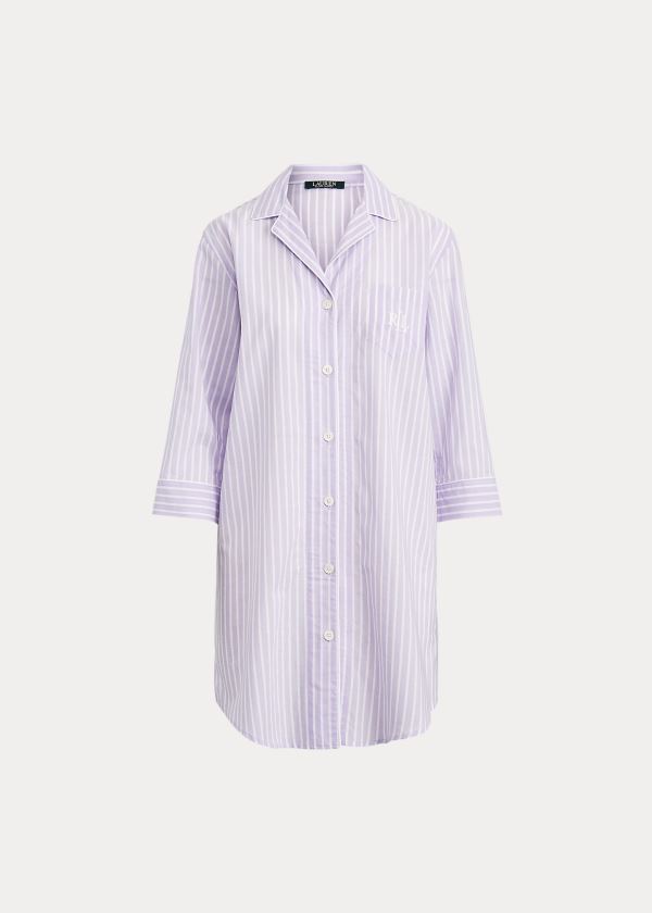 Women's Ralph Lauren Striped Cotton Sleep Shirt | 162845LIT